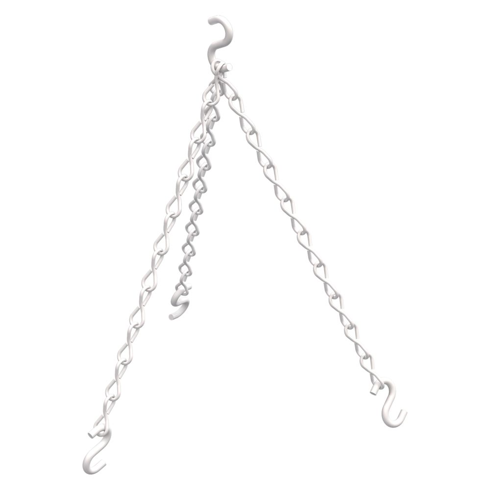Flower Plant Chain - Black or White Finish - 18"
