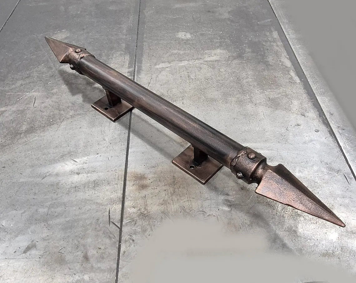 Viking Door Pull, Large, Decorative Iron Door Pull