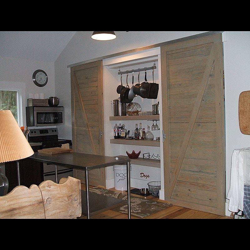 Barn Door Hardware - Modern Aluminum - 96 Inch Track for 48 Inch Doors