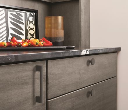 Cabinet Knobs - Versa Series - 1-3/8" Inch - Matte Black Finish - Sold Individually