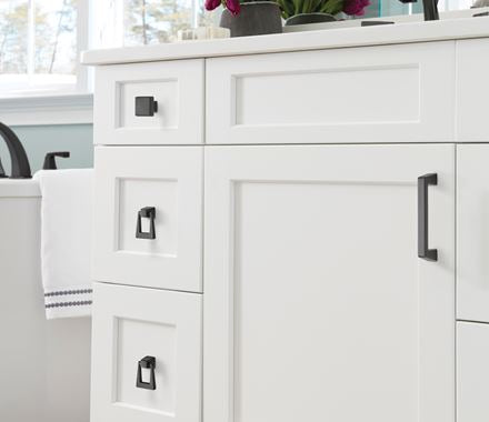 Cabinet Pulls - Blackrock Series - 3-3/4" Inch Center to Center - Black Bronze Finish - Sold Individually