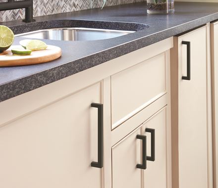 Cabinet Pulls - Monument Series - 5-1/16&quot; Inch Center to Center - Matte Black Finish - Sold Individually