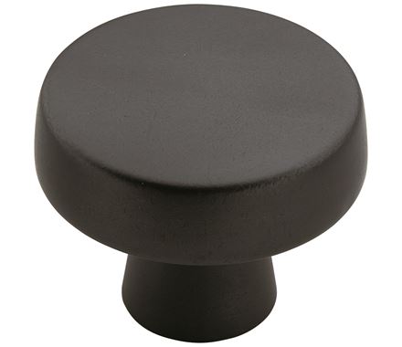 Cabinet Knobs - Blackrock Series - Round - 1-5/8" Inch - Black Bronze Finish - Sold Individually