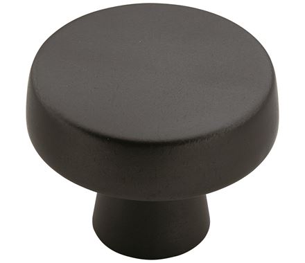 Cabinet Knobs - Blackrock Series - Round - 1-5/8&quot; Inch - Black Bronze Finish - Sold Individually