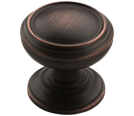 Cabinet Knobs - Revitalize Series - 1-1/4" Inch - Oil Rubbed Bronze Finish - Sold Individually