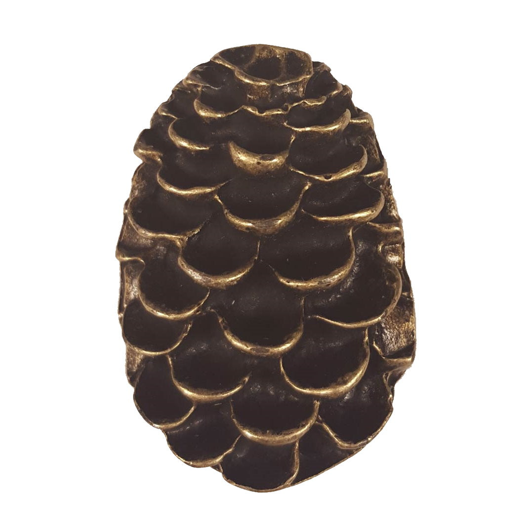Cabinet Knobs - Rustic Pinecone - Antique Brass