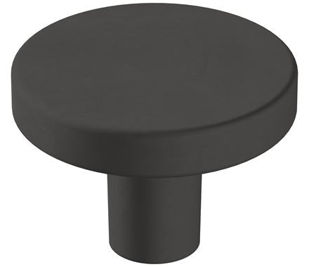 Cabinet Knobs - Versa Series - 1-3/8&quot; Inch - Matte Black Finish - Sold Individually