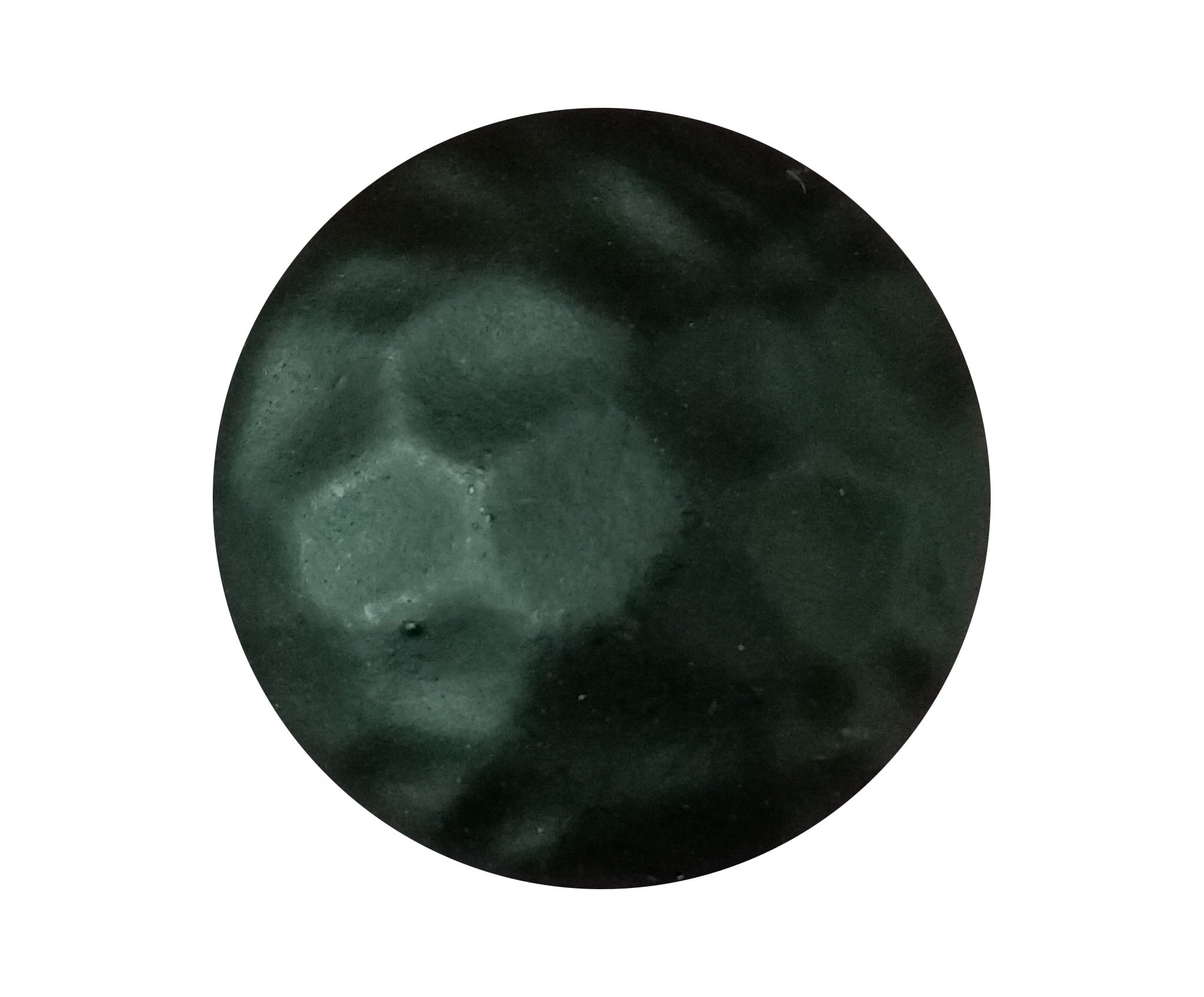 Premium, 1" diameter round clavos in matte black powder coat finish, top view - Wild West Hardware