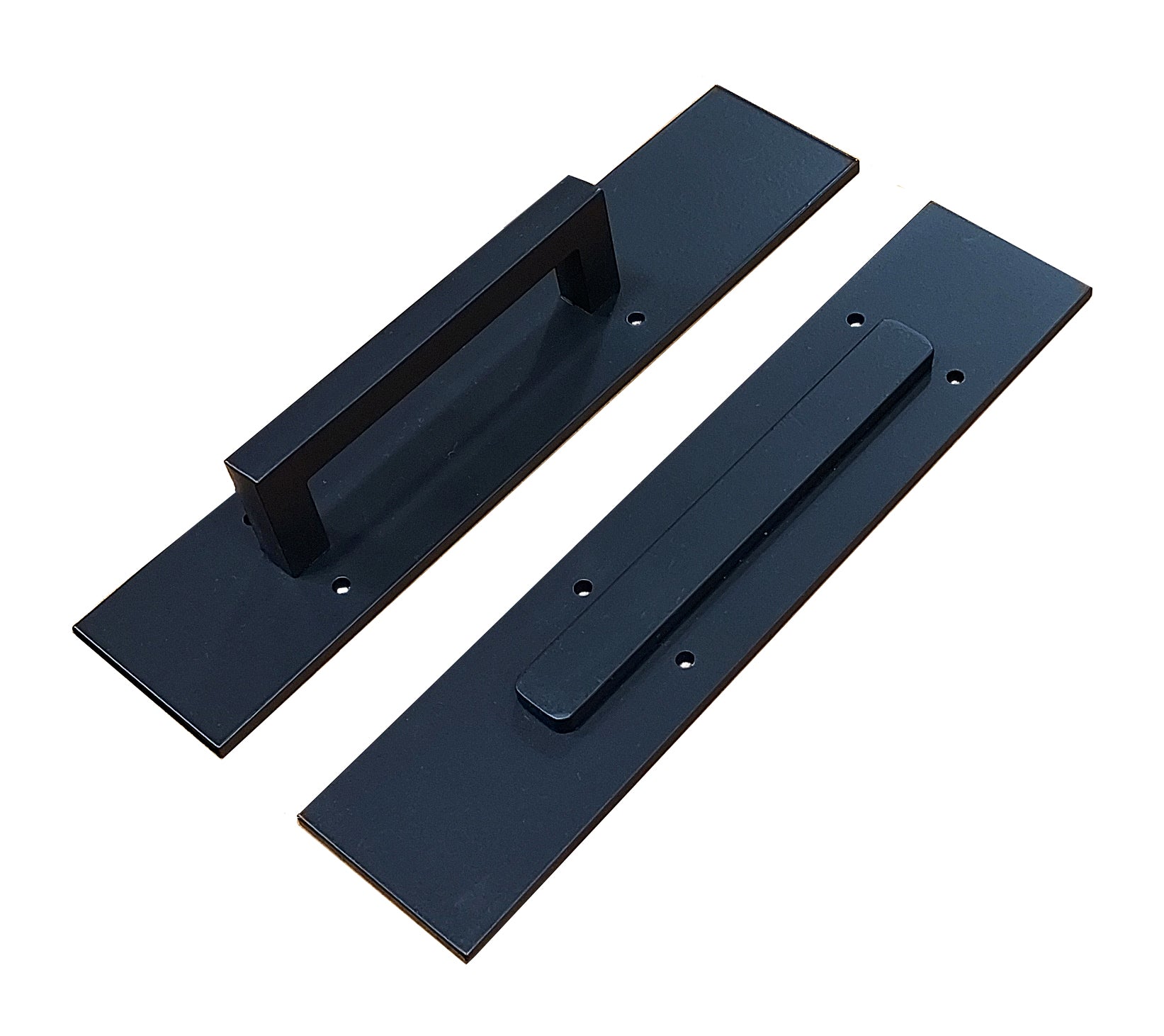 Plain Rectangular Barn Door Handle - Modern - Contemporary - White - Wild West Hardware