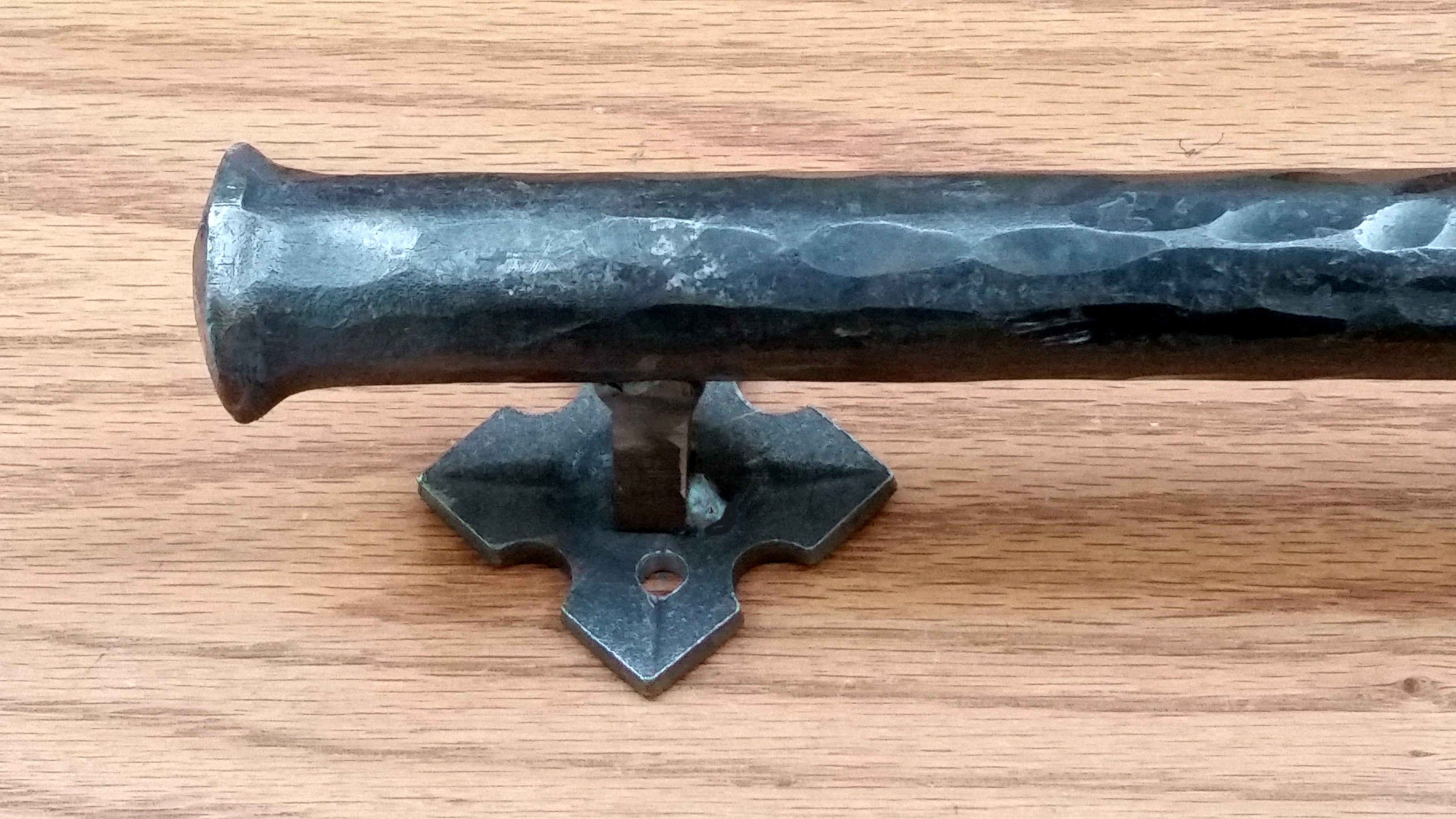 Barn Door Handle - Door Pull - Round Bar Distressed - 1" Dia. (NEW ITEM) - Wild West Hardware