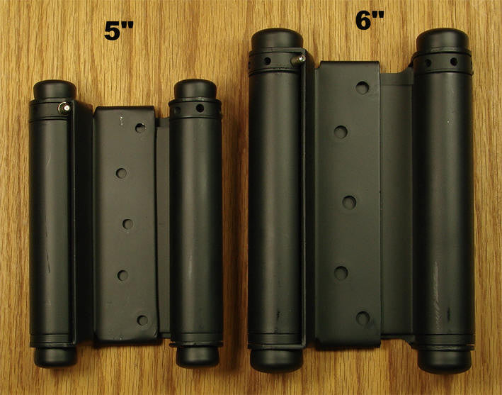 Adjustable Double Acting Spring Hinge - Matte Black Finish - Wild West Hardware