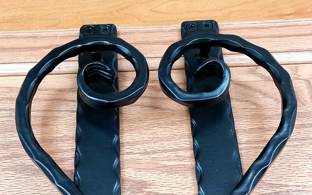 Fish Tail Scroll Door Pull / Barn Door Pull / Appliance Pull - Low Profile - Wild West Hardware