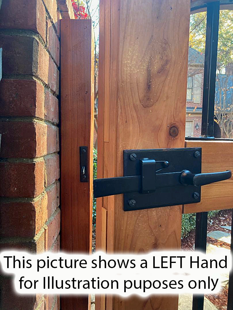 Gate Latch Kit-Cottage Style with Levers (Right Hand) Two Way Gate Latch