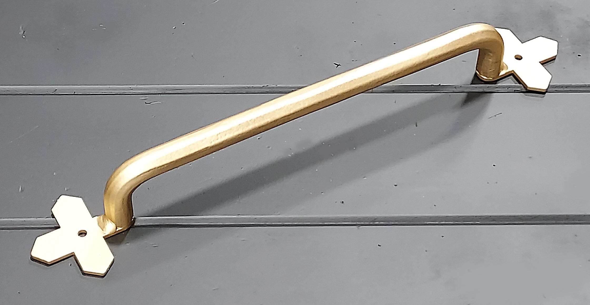 Gold Barn Door Handle 3 - Old World - Wild West Hardware