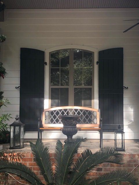 L Style Shutter Hinges - Mid Range Hinge - 1-1/2" Inch Offset - Cast Iron - Black Powder Coat - Sold Individually