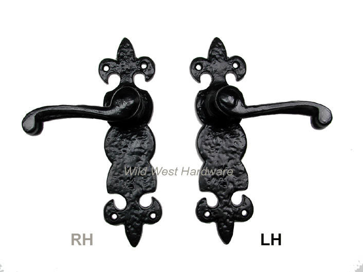 Individual Lever Door Pull, Textured, Black Powder Coat Finish - Wild West Hardware