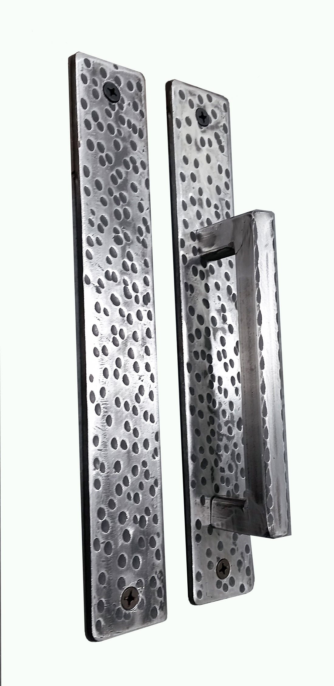 Medium Barn Door Handle and Finger Pull Set - White - Wild West Hardware