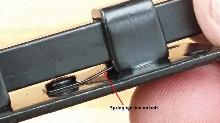 Mini Slide Bolt with Strikes - Spring Tension - Wild West Hardware