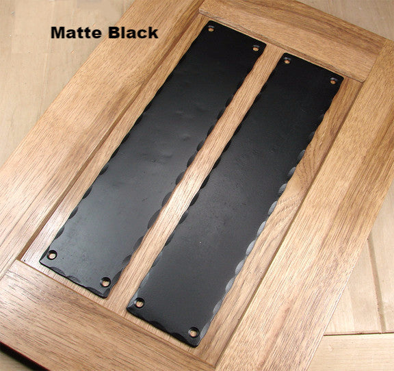Rustic Push Plate with Hammered edges (3" x 14") - Wild West Hardware