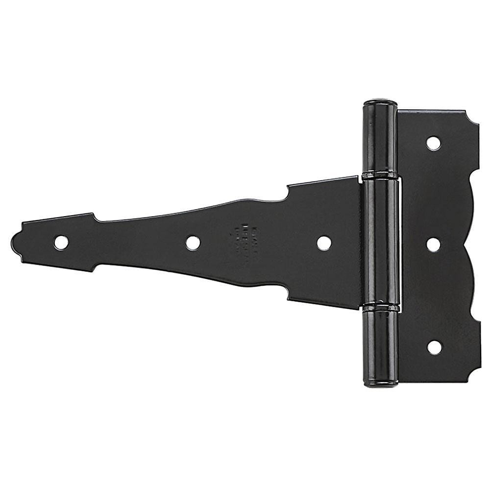 Decorative T-hinges - black - 10 inches