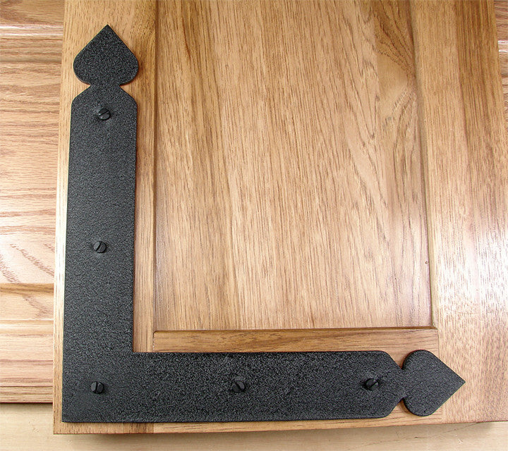 Large Premium Spear Brackets 12" size, Textured finish - Wild West Hardware