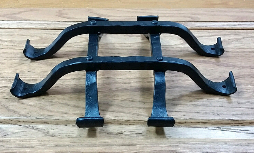 Premium Curled Tip Speakeasy Grille - Size: 8" x 10" - 4 Bars, Black Powder Coat finish - Wild West Hardware