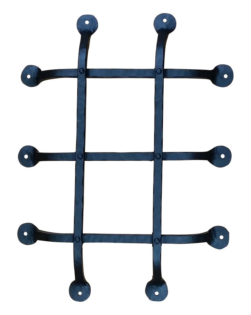 Premium Flat tip Speakeasy Grille - Size: 12" x 16" 5 Bars, Black Powder Coat finish - Wild West Hardware