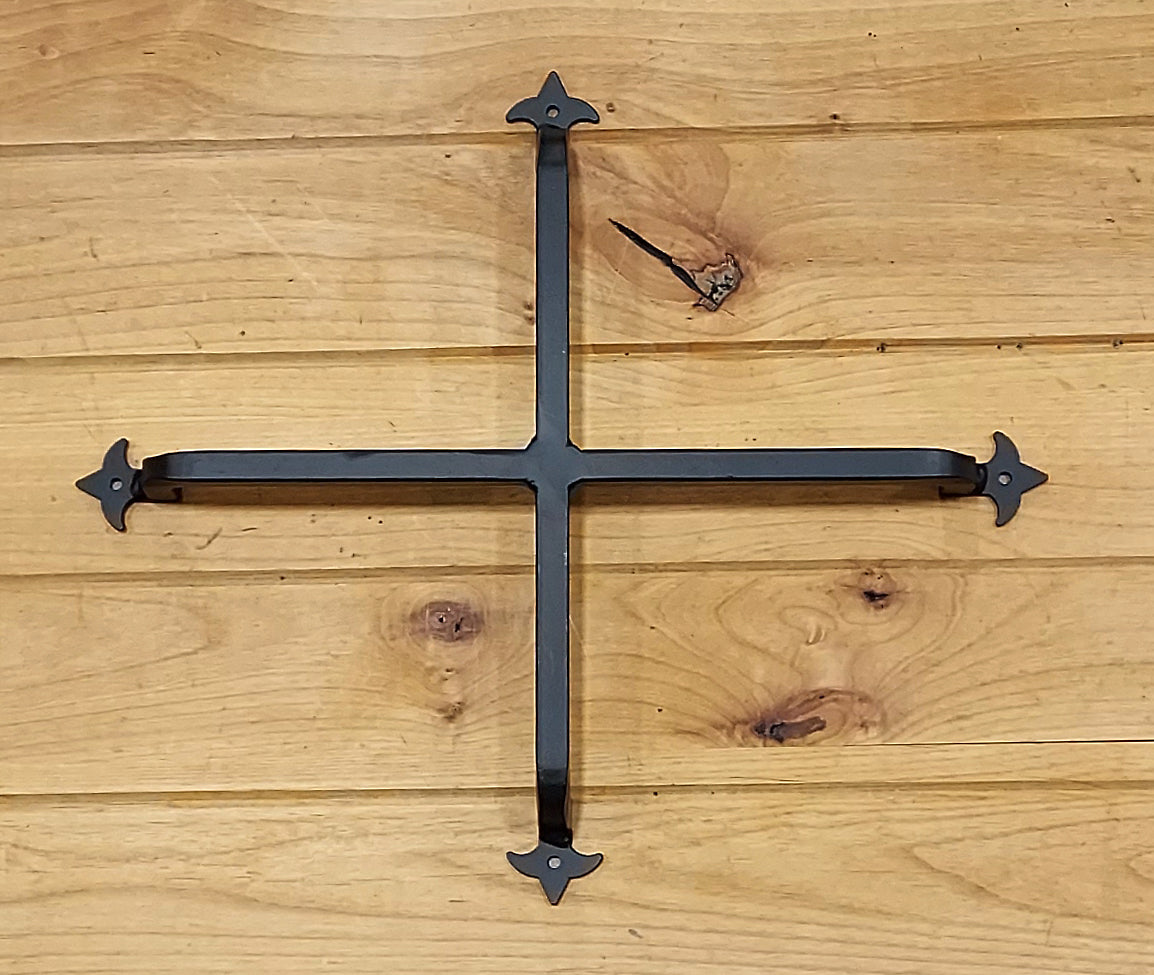 Wrought Iron Decorative Grille Window Grille Grate, Fleur de Lis style