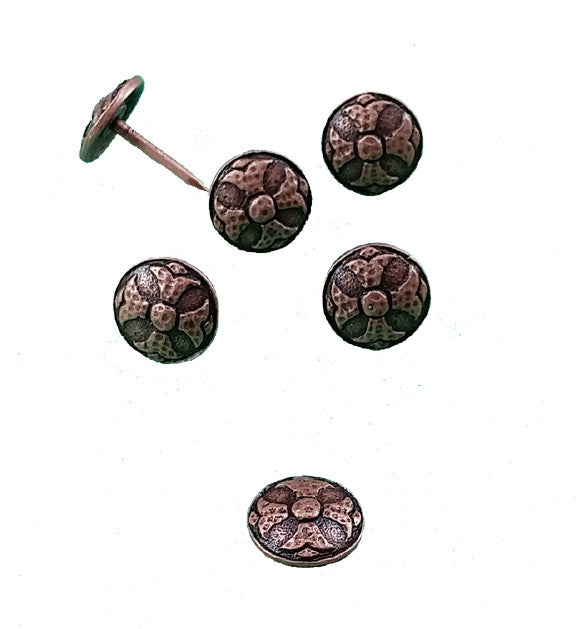 OLD WORLD Style Clavos - Antique Copper finish 3/4&quot; diameter - Wild West Hardware