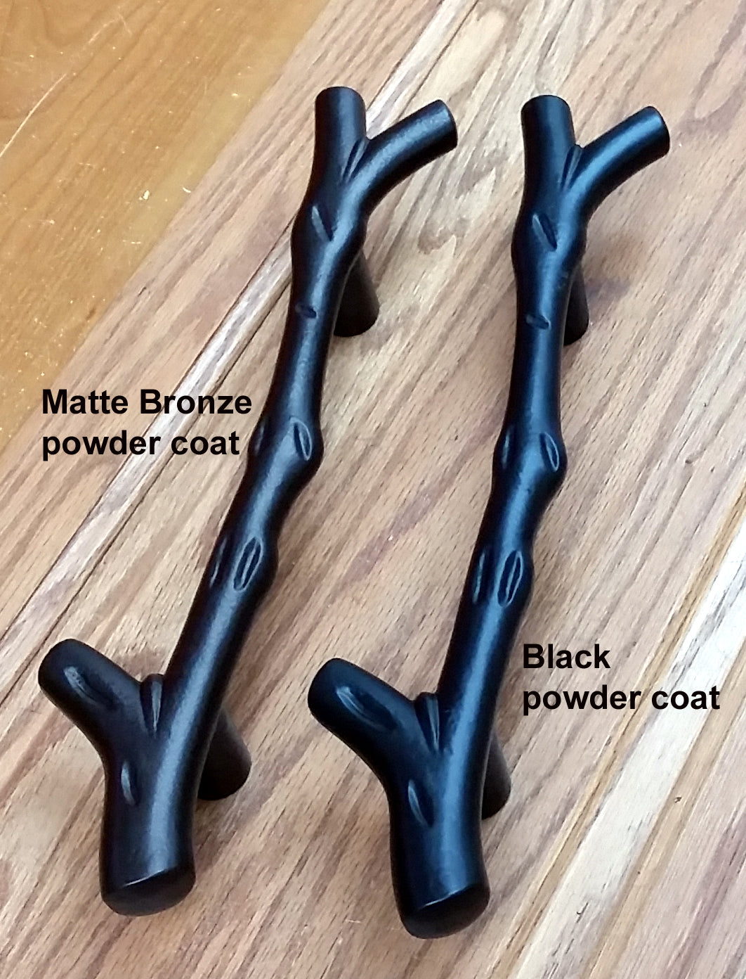 Large Tree Branch Barn Door Handle and Matching Flush Pull Set - Wild West Hardware
