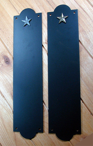 Classic Push Plate with Star - Wild West Hardware
