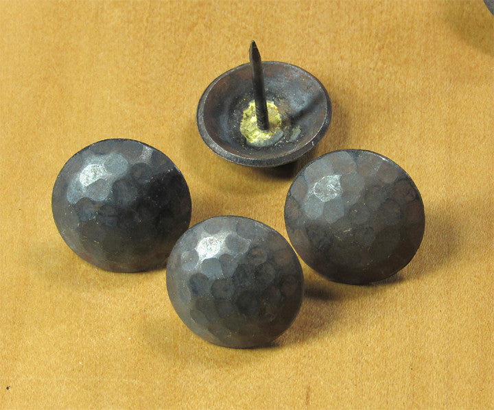 Premium Round Hammered Iron Clavos-Unfinished 1 1/2" diameter head - Wild West Hardware