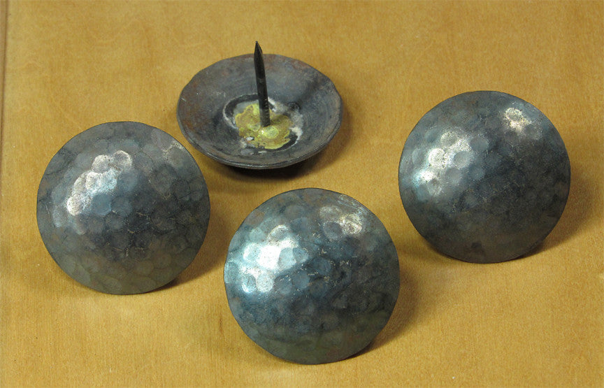 Premium Round Hammered Iron Clavos-Unfinished 1 1/4" diameter head - Wild West Hardware