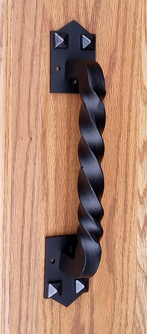 Craftsman #3 Door Pull with pyramid stud design - Wild West Hardware