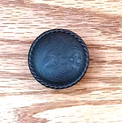 Engraved Knob w/ rope edge, Oil Rubbed Bronze finish - Wild West Hardware