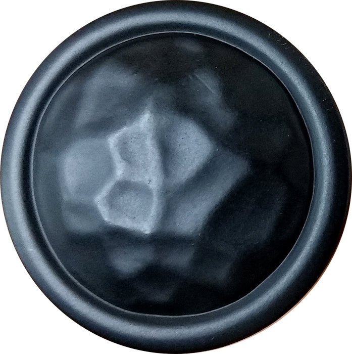 Rustic Hammered Knob, Matte Black finish - Wild West Hardware