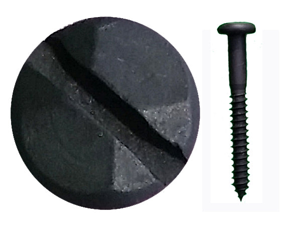 Rustic Pyramid Head Slotted Screws - 1 1/2&quot; x #8 - Wild West Hardware