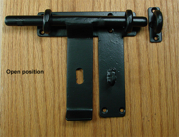 Slide Bolt for Padlock Hand-forged - Wild West Hardware
