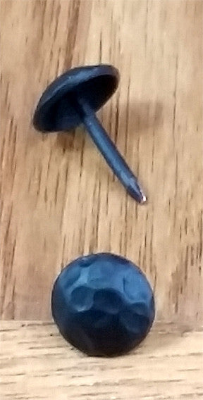 100 pack SALE Round Clavos - 7/16" dia. Lightly Hammered - Matte black finish - Wild West Hardware