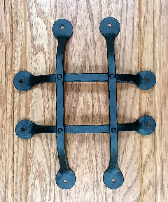 Premium Flat Tipped Speakeasy Grille - Size: 8" x 10" - 4 Bars, Black Powder Coat finish - Wild West Hardware