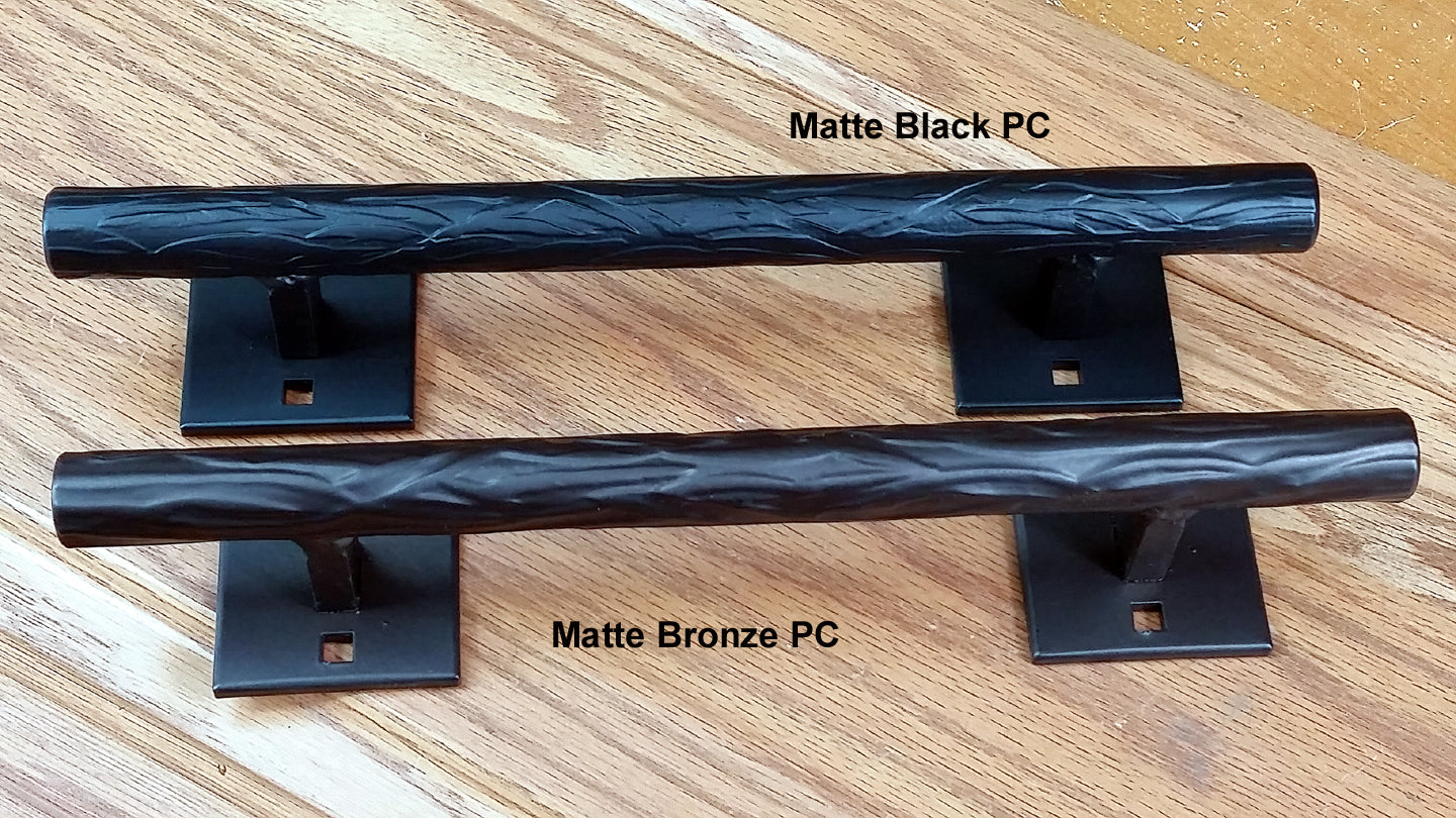 Tree Branch Door Pull #2 - - 12" handle, 2 mount plates - Wild West Hardware