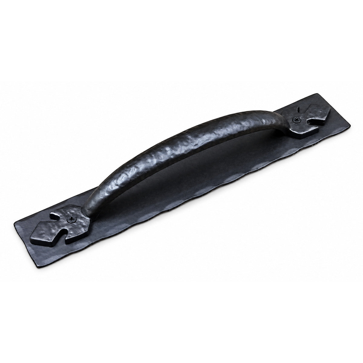 A black old world design door pull or gate Handle