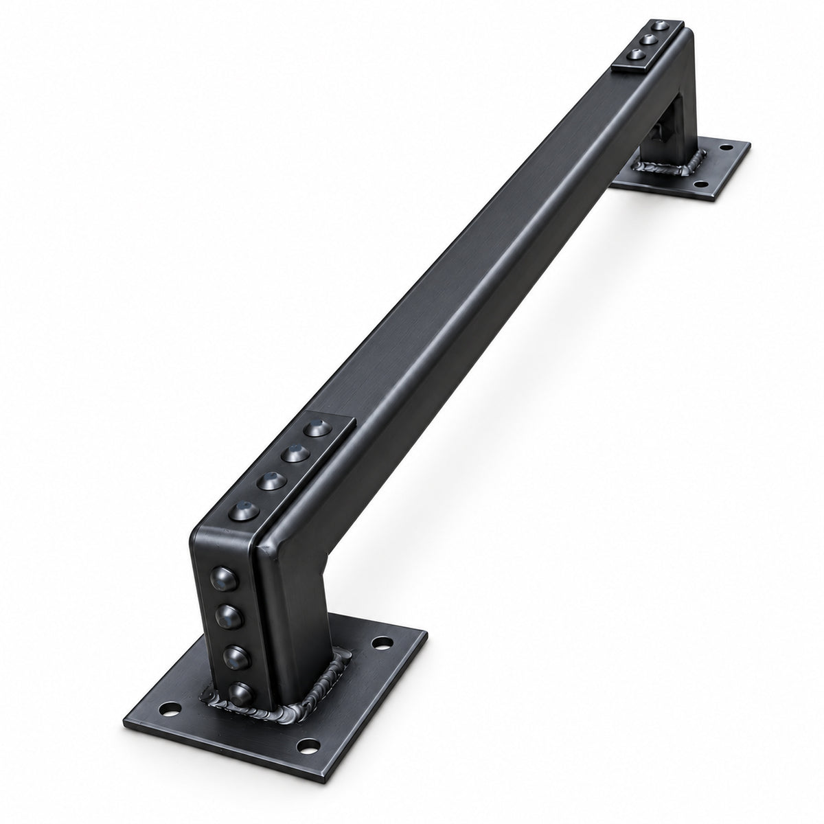 Barn Door Handle Pull -Industrial Style with Studded Bracket Ends - Multiple Finishes Available