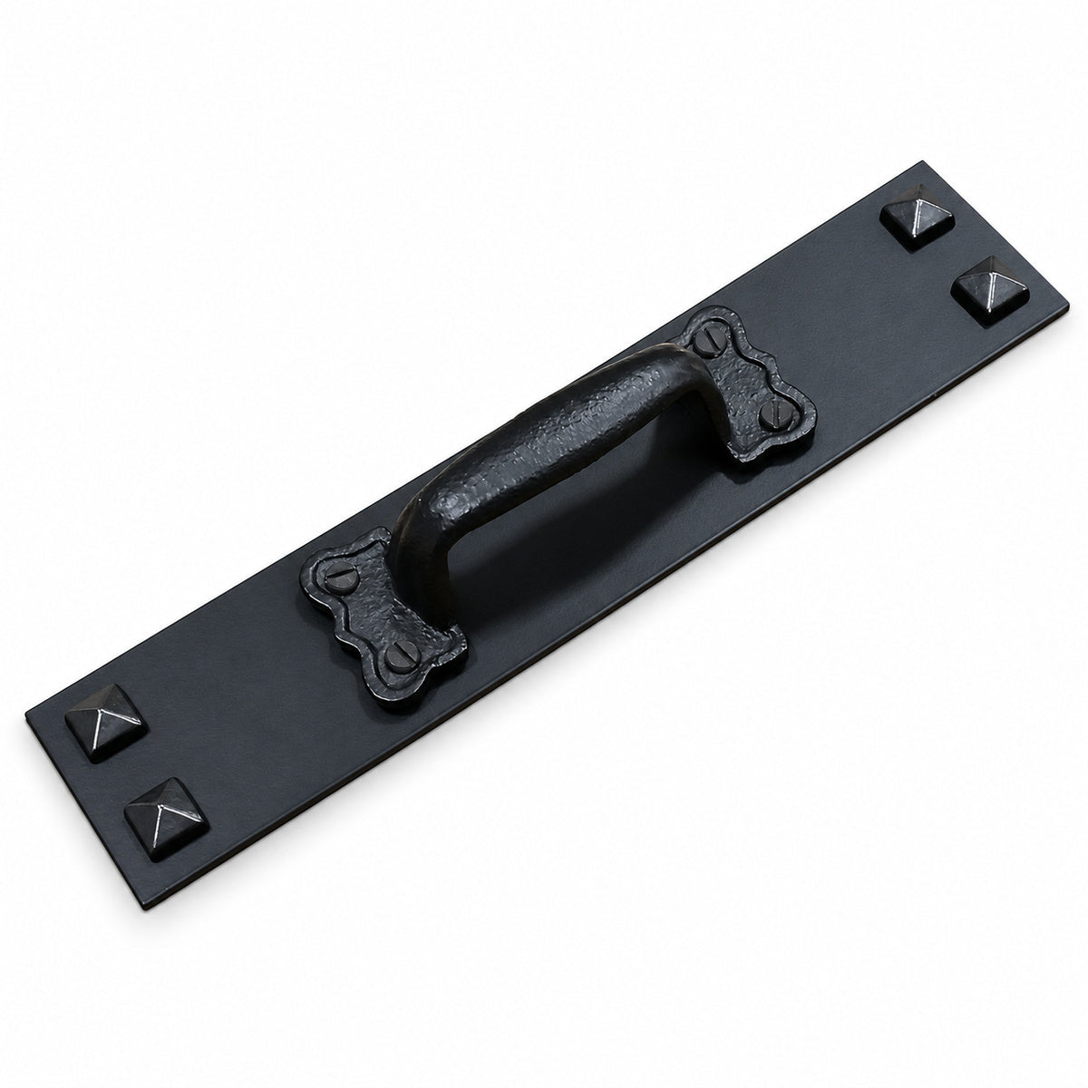 Barn Door Handle, Gate Handle, Door Pull, Rectangular with Yesteryear Pull and choice of accents