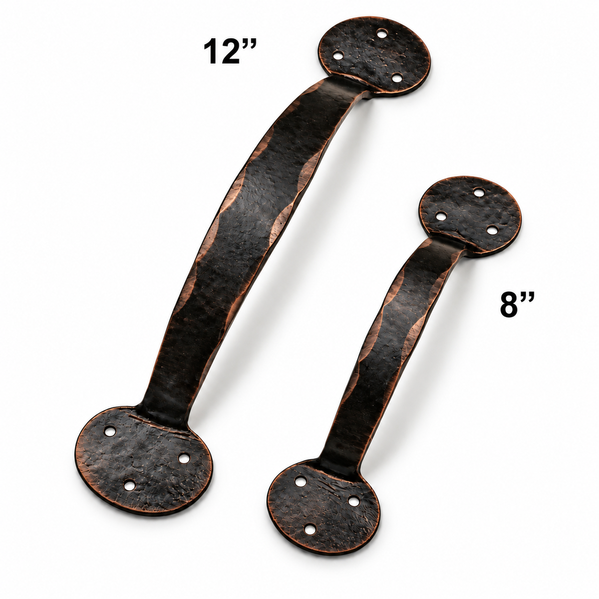 Bean Style Door Handle - 2 sizes (includes exclusive Rustic Head Screws) - Multiple Finishes Available