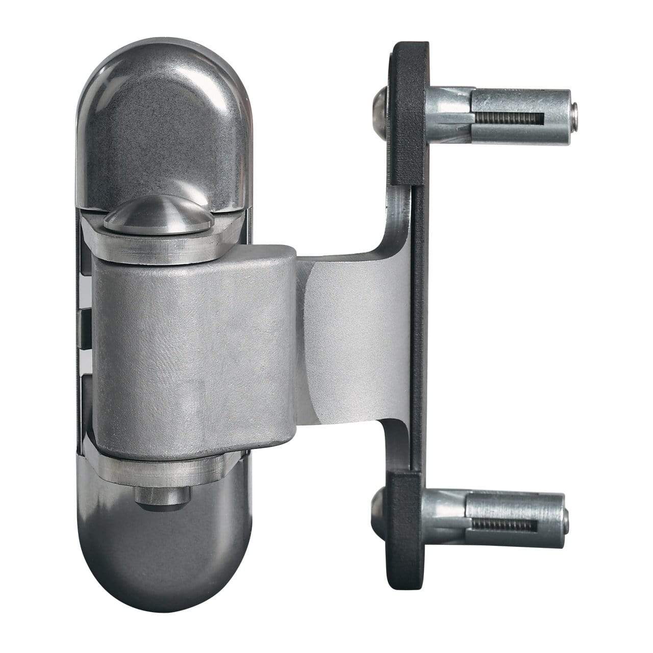 180° 3-Way Adjustable Ornamental Gate Hinge - For 4" Inch Square Post - 1-1/2" to 2" Gate Frame - Stainless Steel Finish - 2 Pack