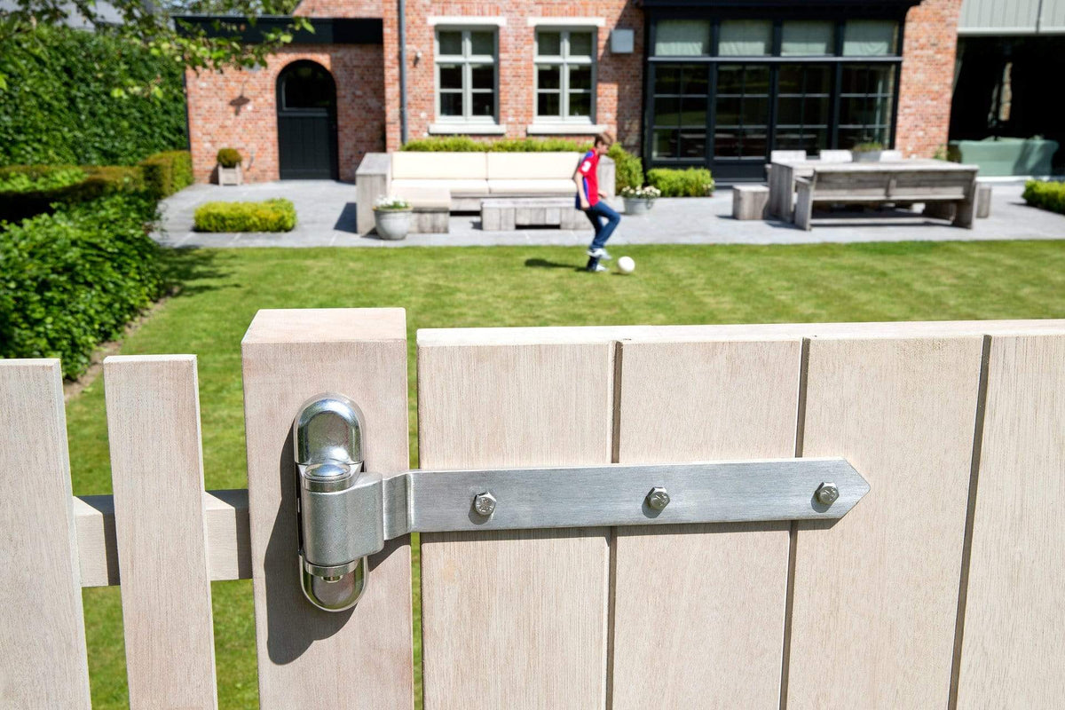 180° 3-Way Adjustable Strap Hinges - For Wooden Gates Up To 770 Lbs - Multiple Sizes and Finishes Available - 2 Pack