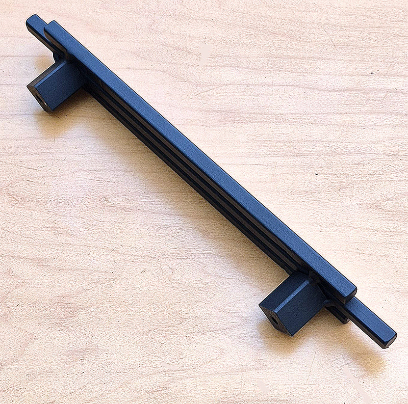 Modern Contemporary 3 Bar Door Pull handle with finger Pull Set - For Sliding Barn Door