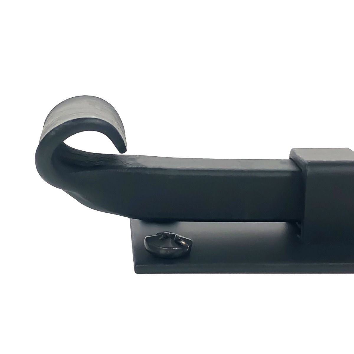 Shutter Latches - Forged Iron Square Slide Bolt - Multiple Sizes Available - Matte Black Finish - Sold Individually