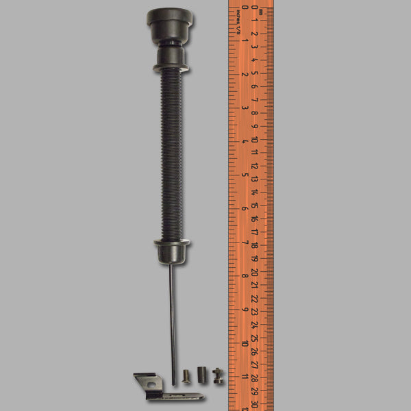 All-in-One Gate Latch Pull - Adjustable for Post 2-1/4" to 5-1/2" - For Wood, Vinyl, and Metal Gates - Black Finish - Sold Individually